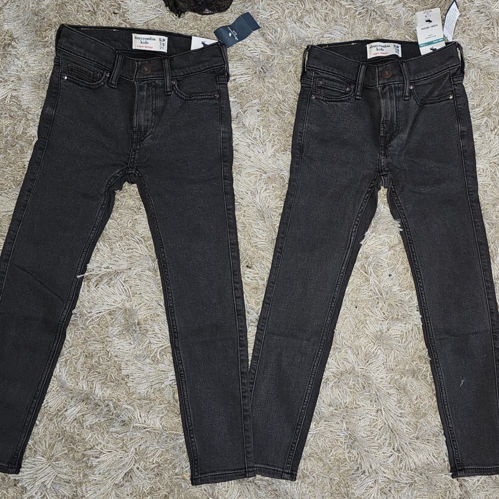 2 pairs NWT Abercrombie slim jeans 7/8